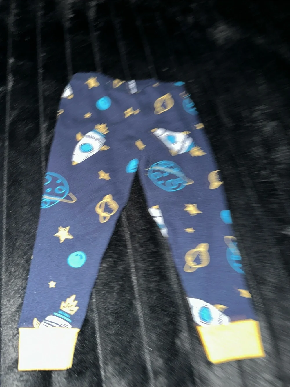 Kidgets Navy and Yellow Space Rocket Pajama Set